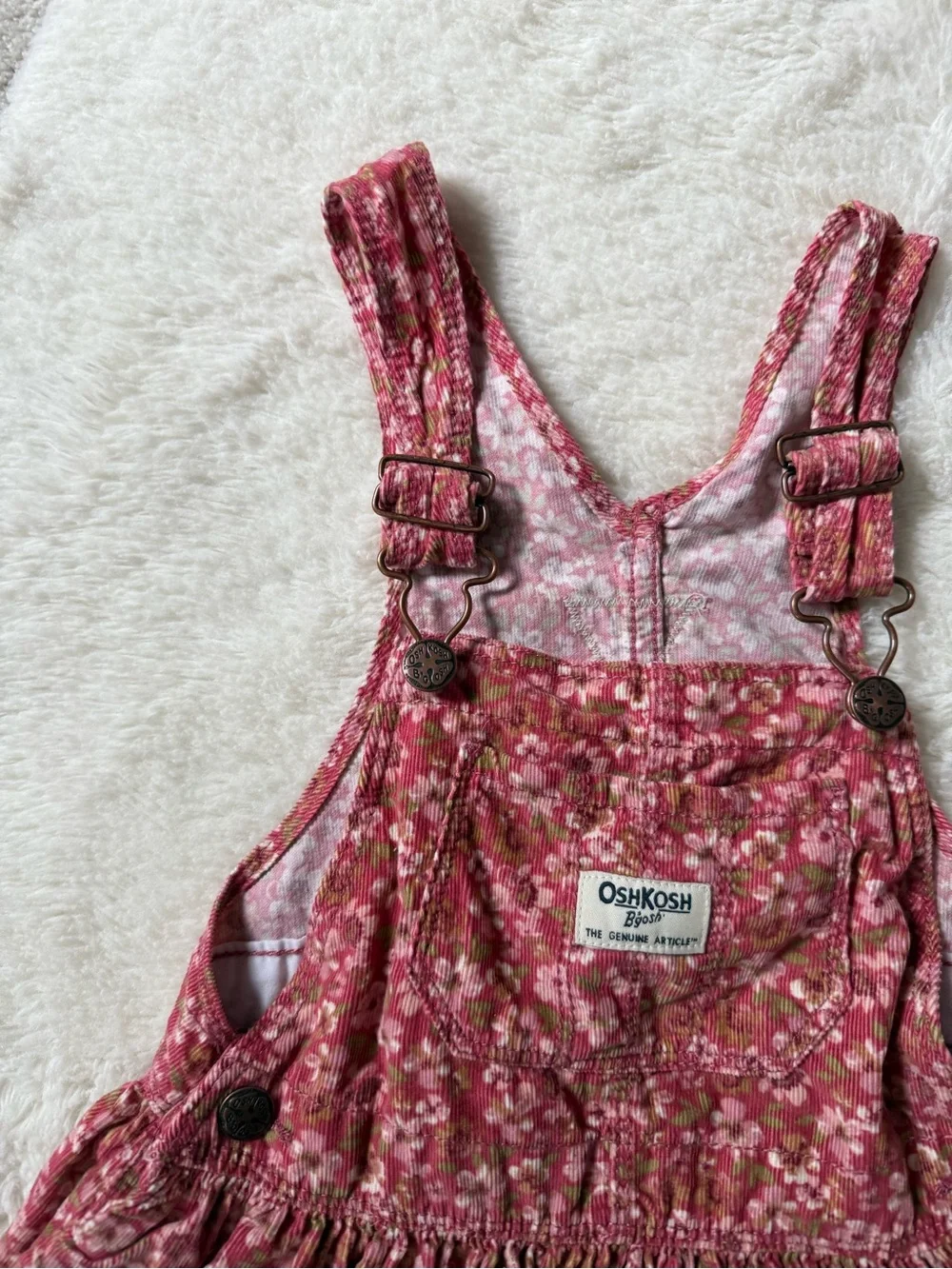OshKosh B'gosh Pink Floral Corduroy Dress